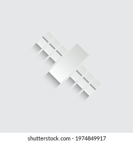 paper satellite - vector icon