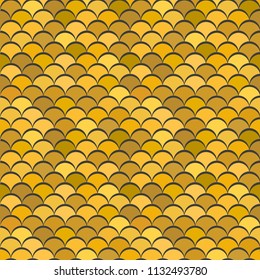 Paper scales seamless vector squama gold metal pattern for fabric, textile, wrapping, craft, seramic