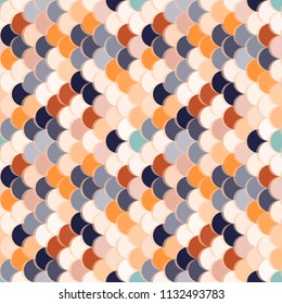 Paper scales seamless vector squama retro stickers pattern for fabric, textile, wrapping, craft, seramic