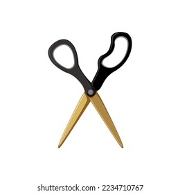 paper scissor cut cartoon. paper scissor cut sign. isolated symbol vector illustration