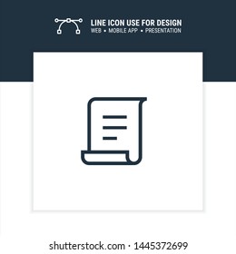 paper script icon design vector illustration