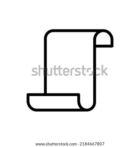Paper script simple icon vector. Flat design.ai