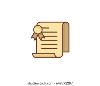 Paper Scroll With Banner Icon Logo Design Element
