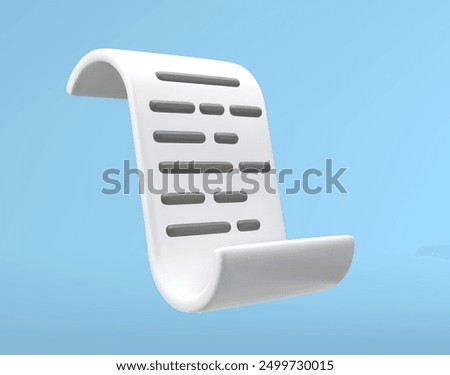 Paper scroll with cartoon style clous abstract background. Vector illustration