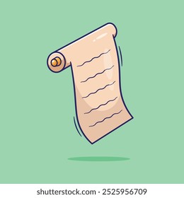Paper scroll. Draw cartoon vector announcement media paper in old days. parchment paper