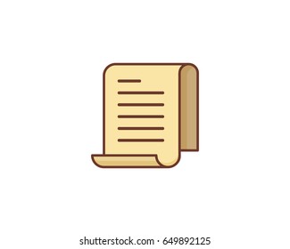 Paper Scroll Icon Logo Design Element