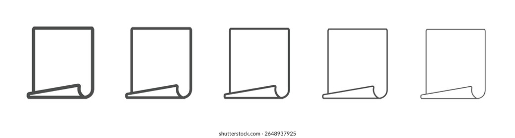 paper scroll icon simple isolated vector sign