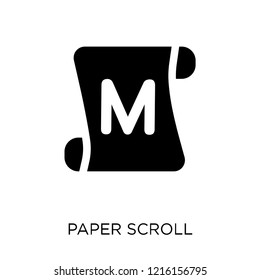 paper Scroll icon. paper Scroll symbol design from Museum collection. Simple element vector illustration on white background.