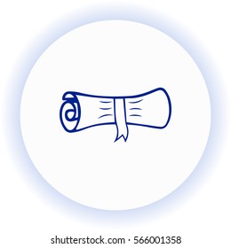 Paper scroll  icon. Vector design. 