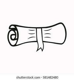 Paper scroll  icon Vector design.