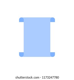 Paper scroll icon. Vector illustration in flat minimalist style.