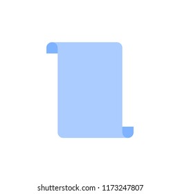 Paper scroll icon. Vector illustration in flat minimalist style.