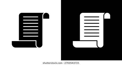 Paper Scroll icon. Vector illustration. Flat design.
