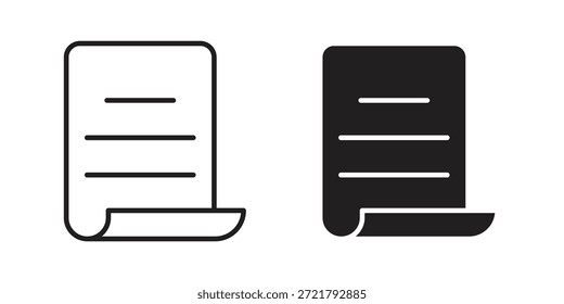 Paper Scroll icon for your website design, logo, app, UI. EPS10