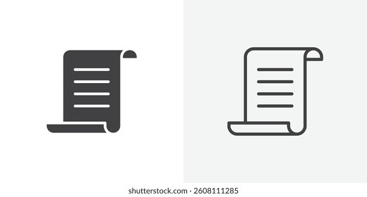 Paper Scroll icons design. vector icons for ui designs