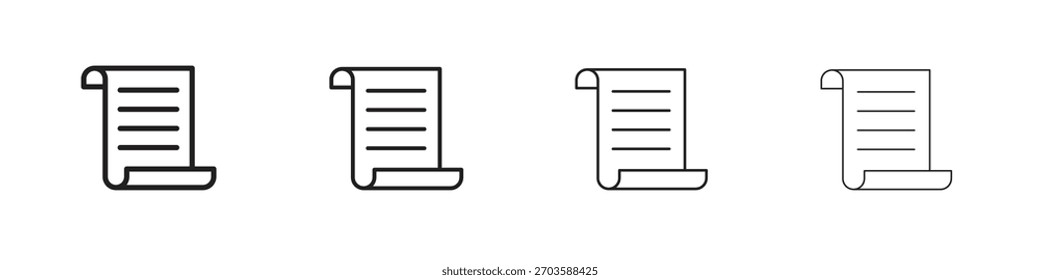 Paper Scroll icons symbol vector elements for infographic web