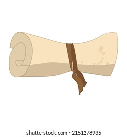 Paper scroll illustration isolated on white background