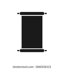 Paper scroll. Linear vector icon in flat design style.