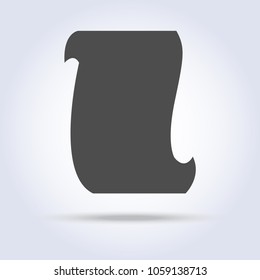 Paper scroll list gray icon