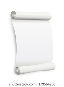 Paper scroll on white