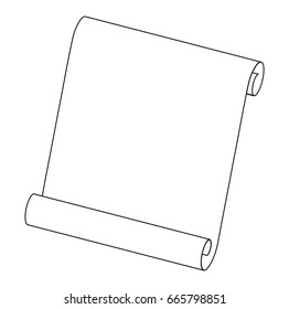 paper scroll  outline silhouette vector symbol icon design. Beautiful illustration isolated on white background