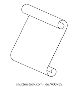 paper scroll  outline silhouette vector symbol icon design. Beautiful illustration isolated on white background