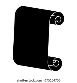 paper scroll silhouette vector symbol icon design. Beautiful illustration isolated on white background
