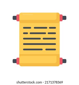 Paper Scroll vector flat icon for web isolated on white background EPS 10 file