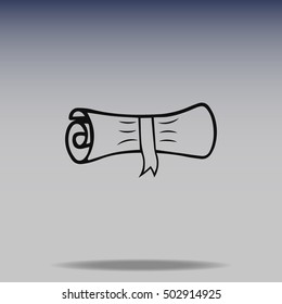 Paper scroll vector icon