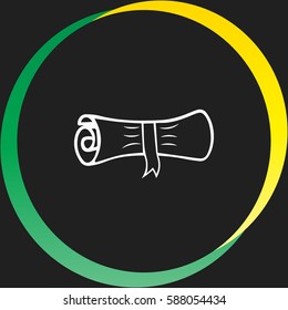 Paper scroll vector  icon