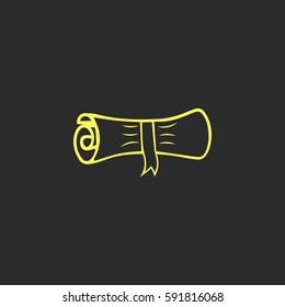 Paper scroll vector  icon.