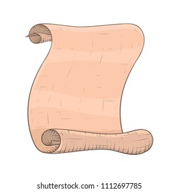Paper scroll. Vector illustration isolated on white background