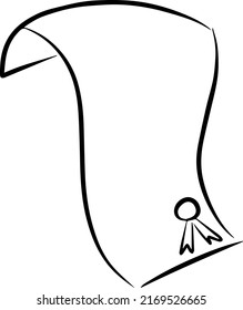 paper scrolls. Vector illustration isolated on white background