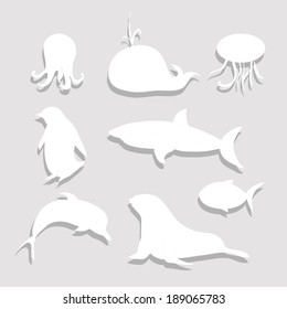 Paper Sea Animals Set