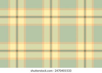 Paper seamless check vector, collection plaid tartan texture. Simplicity textile background fabric pattern in pastel and yellow colors.
