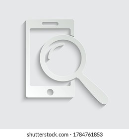  paper search icon.  browser icon. Webpage icon/ internet icon with search sign vector