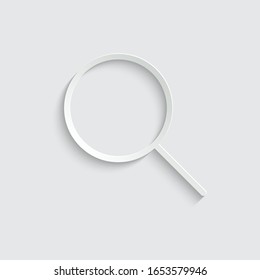 paper Search Icon vector. line style