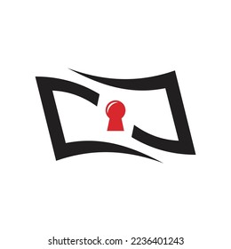paper security logo icon template