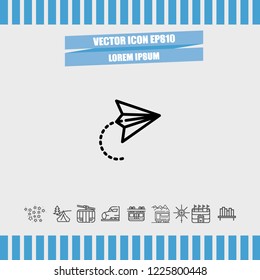 paper send icon vector