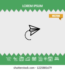 paper send icon vector