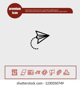 paper send icon vector