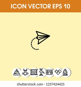 paper send icon vector
