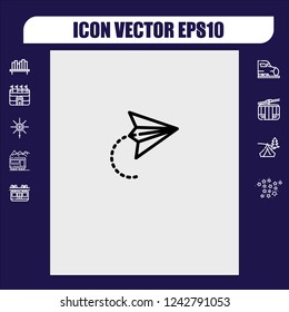 paper send icon vector