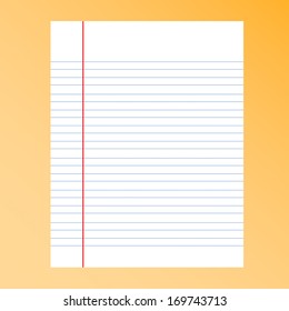 paper separator line and line breaks on background