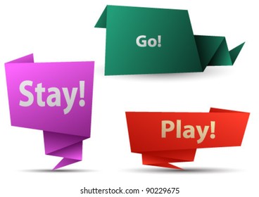 Paper Set of banners