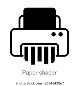 paper shader vector icon concept design