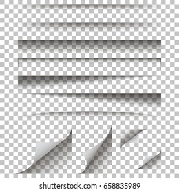 Paper shadow effect on a isolated background, vector