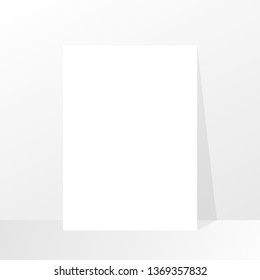 Paper with shadow. Empty paper mockup. Mockup style in vector illustration