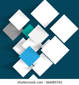 Paper with shadow  on a blue background