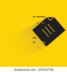 paper shadow on yellow background